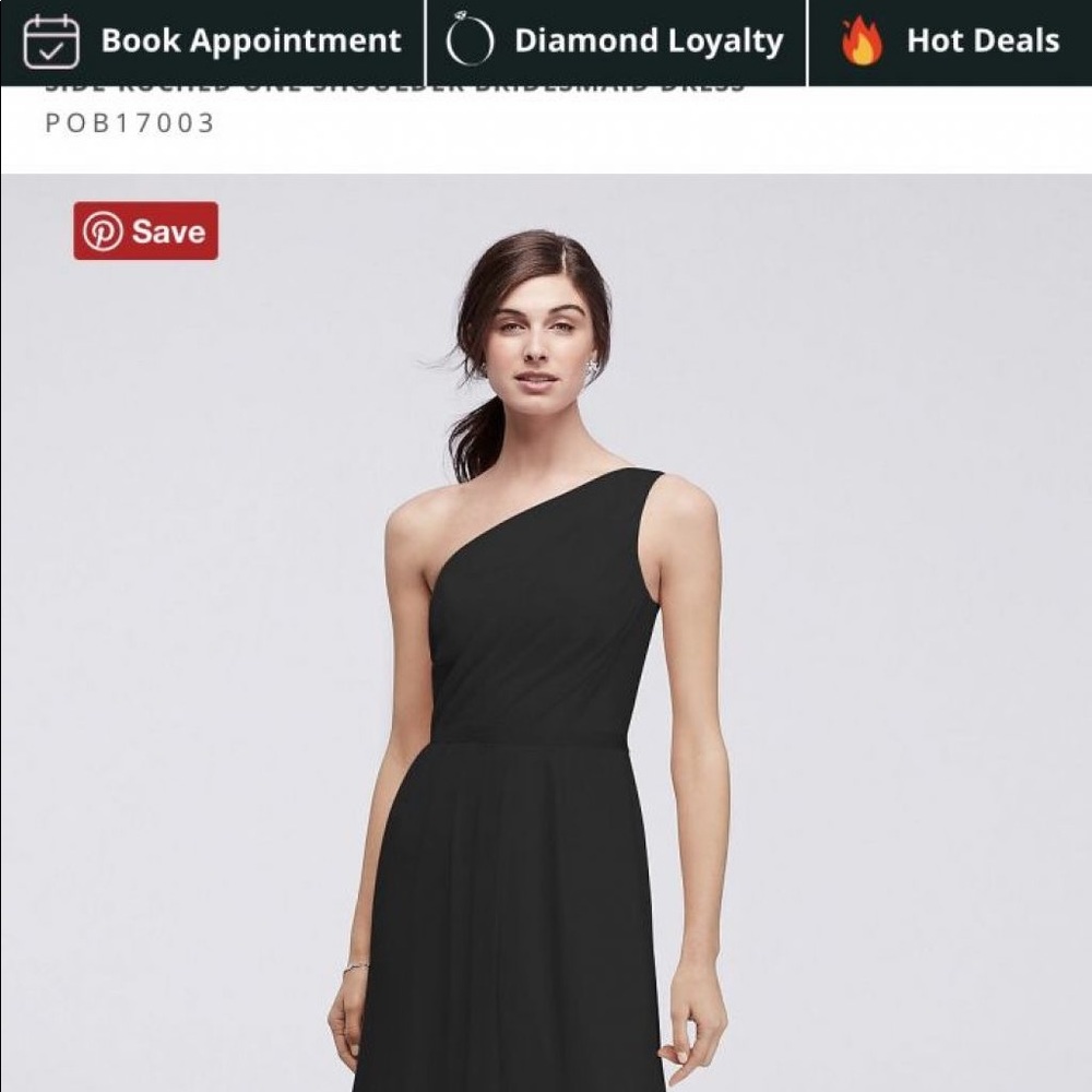 Black David’s Bridal bridesmaid dress
